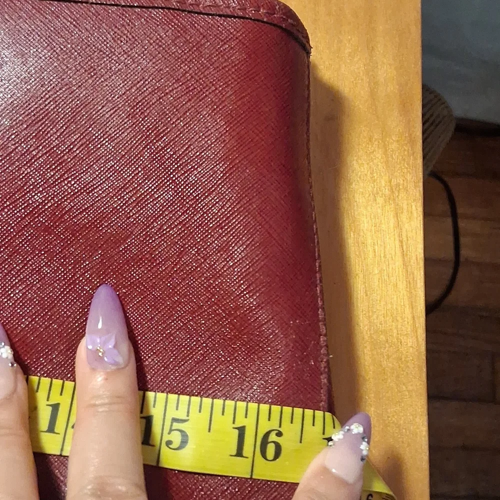 Michael Kors Burgundy Tote Bag - Classic Leather Shoulder Bag - Picture 12 of 14